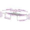 vidaXL Postelov&yacute; r&aacute;m s nočn&iacute;mi stolky Př&iacute;rodn&iacute; 100 x 220 cm