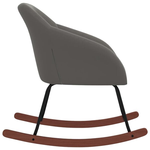 vidaXL Houpac&iacute; křeslo tmavě &scaron;ed&eacute; textil