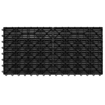 vidaXL Terasové dlaždice 6 ks WPC 60 x 30 cm 1,08 m² černé