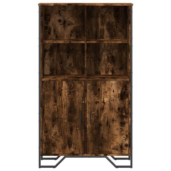 vidaXL Highboard kouřový dub 79,5 x 35,5 x 137,5 cm kompozitní dřevo