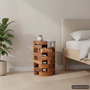 vidaXL Nočn&iacute; stolek 30 x 30 x 45 cm masivn&iacute; teakov&eacute; dřevo