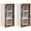 vidaXL N&aacute;stěnn&aacute; skleněn&aacute; skř&iacute;ň LUCCA 2 pcs Kouřov&yacute; dub 40 x 31 x 80 cm