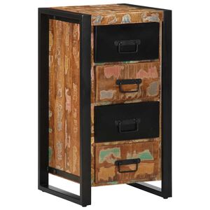 vidaXL Nočn&iacute; stolek v&iacute;cebarevn&yacute; 40x40x90 cm recyklovan&eacute; dřevo