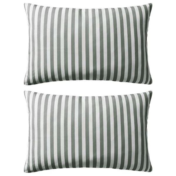 vidaXL Venkovn&iacute; pol&scaron;t&aacute;ře 2 ks pruhovan&eacute; 60x40 cm &scaron;ed&eacute;