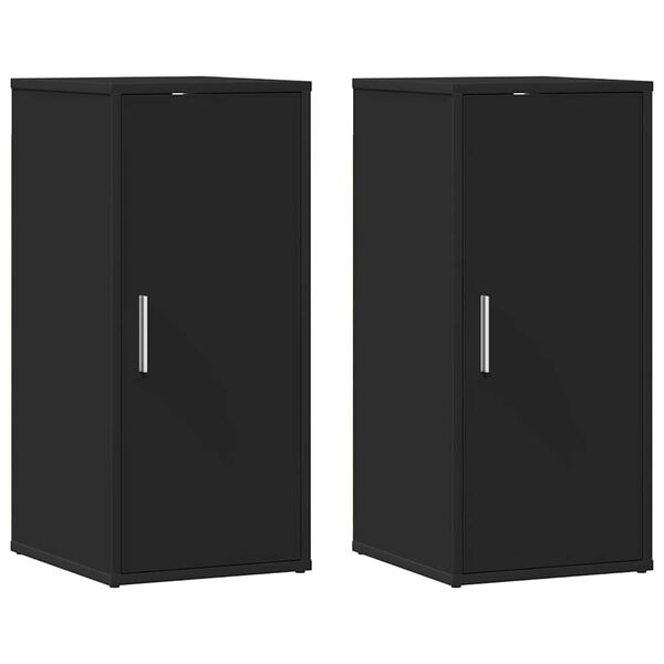 vidaXL Botníky 2 ks černé 32 x 35 x 70 cm dřevotříska