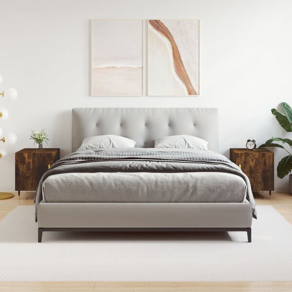 vidaXL Nočn&iacute; stolky 2 ks kouřov&yacute; dub 40 x 40 x 50 cm kompozitn&iacute; dřevo