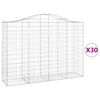 vidaXL Klenut&eacute; gabionov&eacute; ko&scaron;e 30ks 200x50x140/160cm pozinkovan&eacute; železo