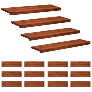 vidaXL Schodi&scaron;ťov&eacute; n&aacute;&scaron;lapy 16 ks 100 x 30 x 2 cm Hněd&aacute;