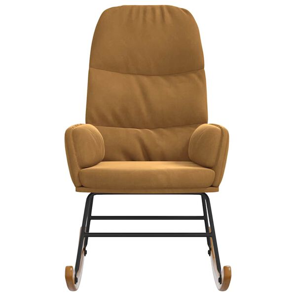 vidaXL Houpac&iacute; křeslo hněd&eacute; samet