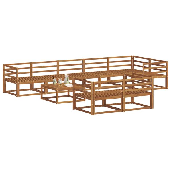 vidaXL Venkovn&iacute; pohovkov&aacute; souprava 9 pcs Př&iacute;rodn&iacute;