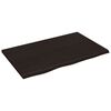 vidaXL N&aacute;stěnn&aacute; police tmavě hněd&aacute; 80x50x2 cm o&scaron;etřen&yacute; masivn&iacute; dub