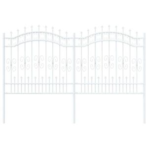 vidaXL Zahradní plot Bílá 165 cm Práškově lakovaná ocel