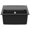 vidaXL Dřez Čern&aacute; 780 x 500 mm 80% Křemenn&eacute; a 20% Pryskyřice