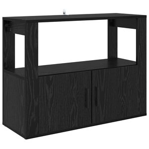 vidaXL Serv&iacute;rovac&iacute; skř&iacute;ň Čern&yacute; dub 80 x 30 x 60 cm Kompozitn&iacute; dřevo