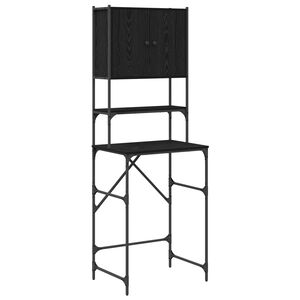 vidaXL Skř&iacute;ň na pračku Čern&yacute; 0ak 68 x 48,5 x 194 cm Kompozitn&iacute; dřevo