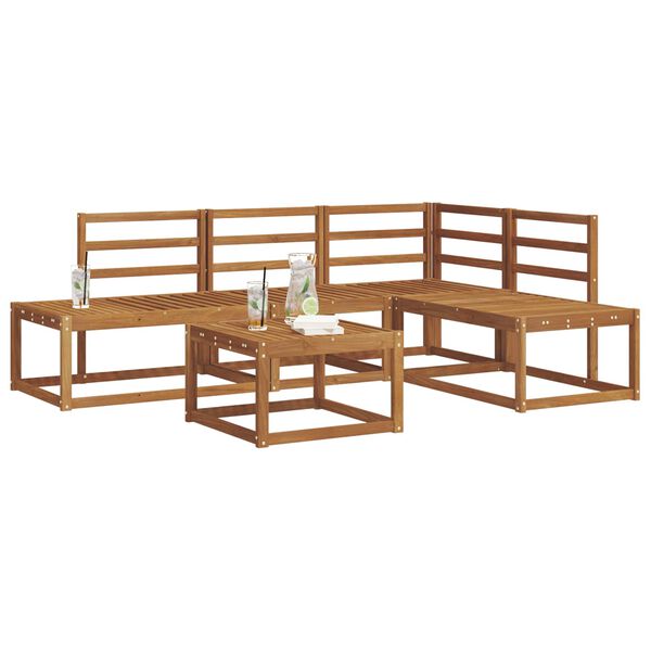 vidaXL Venkovn&iacute; pohovkov&aacute; souprava 5 Kus Př&iacute;rodn&iacute;