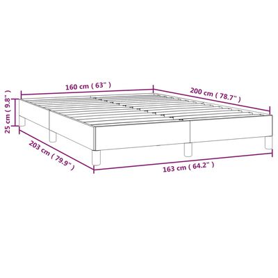 vidaXL Rám postele světle šedý 160x200 cm samet