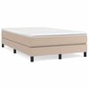 vidaXL Box spring postel s matrac&iacute; cappuccino 120x200 cm uměl&aacute; kůže