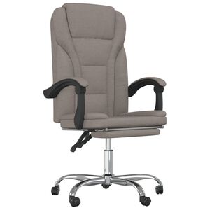 vidaXL Polohovac&iacute; kancel&aacute;řsk&aacute; židle taupe textil
