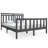 vidaXL R&aacute;m postele &scaron;ed&yacute; 150 x 200 cm King Size masivn&iacute; dřevo