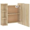 vidaXL Zrcadlová skříňka s LED dub sonoma 70 x 16,5 x 60 cm