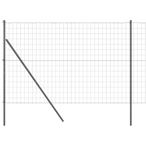 vidaXL Plot s sloupkem &Scaron;ed&aacute; 1,5 x 10 m Ocel a PVC