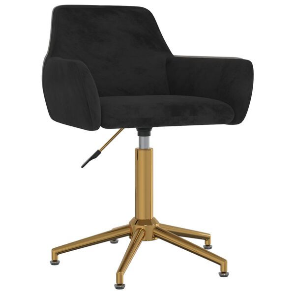 vidaXL Otočn&eacute; j&iacute;deln&iacute; židle 2 ks čern&eacute; samet