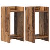 vidaXL Stojan na rostliny s polic&iacute; 2 pcs Star&eacute; dřevo 30 x 30 x 60 cm