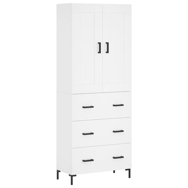 vidaXL Skříň highboard bílá 69,5 x 34 x 180 cm kompozitní dřevo