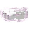 vidaXL 7dílná zahradní sestava s poduškami hnědá polyratan akácie