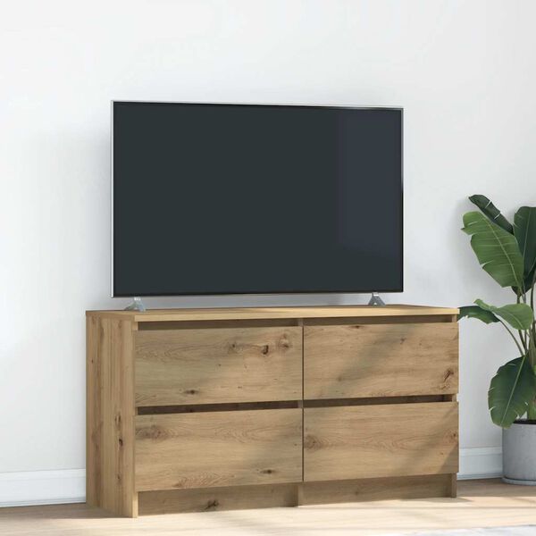 vidaXL TV skř&iacute;ňka dub artisan 100x35x54 cm kompozitn&iacute; dřevo