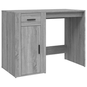 vidaXL Psac&iacute; stůl &scaron;ed&yacute; sonoma 100 x 49 x 75 cm kompozitn&iacute; dřevo