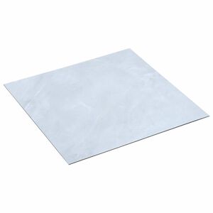 vidaXL Samolepic&iacute; podlahov&aacute; prkna B&iacute;l&yacute; mramor 30,5 x 30,5 cm 20 ks PVC