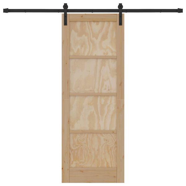 vidaXL Posuvné dveře Hnědá 73,5 x 198,5 cm Masivní borové dřevo