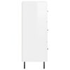 vidaXL Příborník bílý s vysokým leskem 34,5x34x90 cm kompozitní dřevo