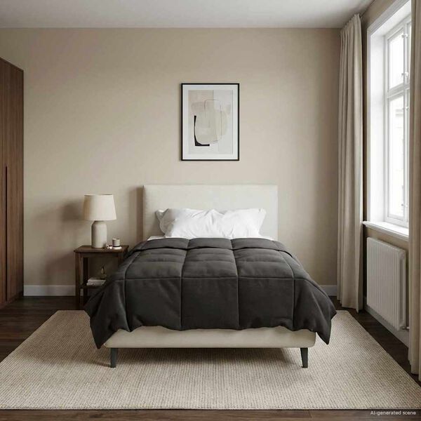 vidaXL Celoročn&iacute; přikr&yacute;vka &Scaron;něrov&aacute;n Antracit 155 x 220 cm Mikrovl&aacute;kno