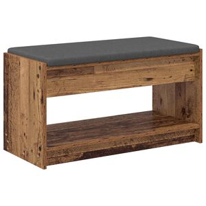 vidaXL Chodbičkov&aacute; lavice s pol&scaron;t&aacute;řem Star&eacute; dřevo 83 x 38 x 45 cm