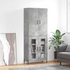 vidaXL Skř&iacute;ň highboard betonově &scaron;ed&aacute; 69,5x34x180 cm kompozitn&iacute; dřevo