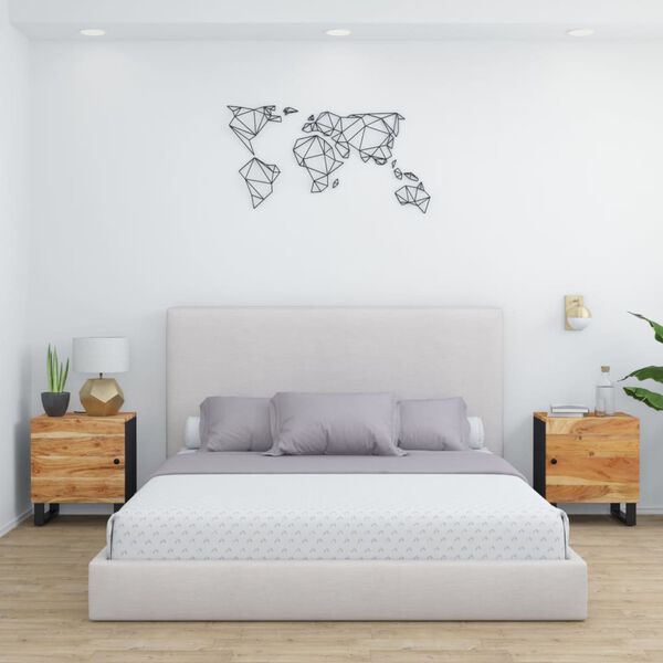 vidaXL Nočn&iacute; stolky 2 ks 40 x 33 x 46 cm masivn&iacute; ak&aacute;ciov&eacute; dřevo