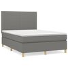 vidaXL Box spring postel s matrac&iacute; tmavě &scaron;ed&yacute; 140 x 190 cm textil