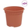 vidaXL Kulat&yacute; květin&aacute;č 24 pcs Cihlově červen&aacute; &Oslash; 12,5 x 10 cm Plast