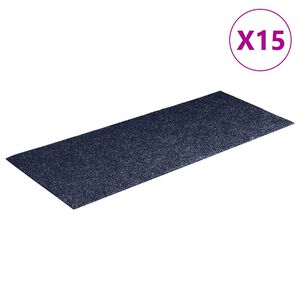 vidaXL Schodov&eacute; rohože samolepic&iacute; 15 ks 60 x 25 cm &scaron;edomodr&eacute; obd&eacute;ln&iacute;kov&eacute;