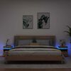 vidaXL Noční stolky s LED osvětlením 2 ks dub artisan 40x39x48,5 cm