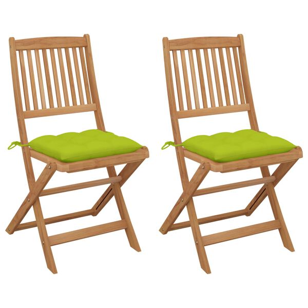 vidaXL Skl&aacute;dac&iacute; zahradn&iacute; židle s podu&scaron;kami 2 ks masivn&iacute; ak&aacute;ciov&eacute; dřevo