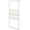 vidaXL Z&aacute;stěna do průchoz&iacute; sprchy s polic&iacute; chrom 90x195 cm ESG/hlin&iacute;k