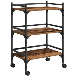 vidaXL Kuchyňsk&yacute; voz&iacute;k Star&eacute; dřevo 50 x 35 x 75.5 cm kompozitn&iacute; dřevo