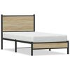 vidaXL Kovov&yacute; r&aacute;m postele bez matrace dub sonoma 90 x 190 cm