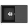 vidaXL Dřez Čern&aacute; 670 x 460 mm Žula