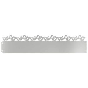 vidaXL Obrubn&iacute;ky tr&aacute;vn&iacute;ku 10 pcs Stř&iacute;brn&aacute; 103 x 0,05 x 22 cm