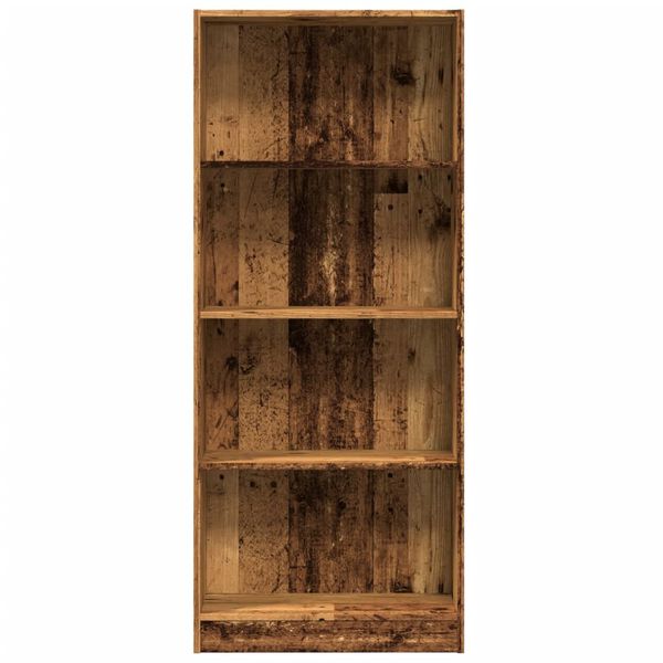 vidaXL Knihovna old wood 60 x 24 x 143 cm kompozitní dřevo